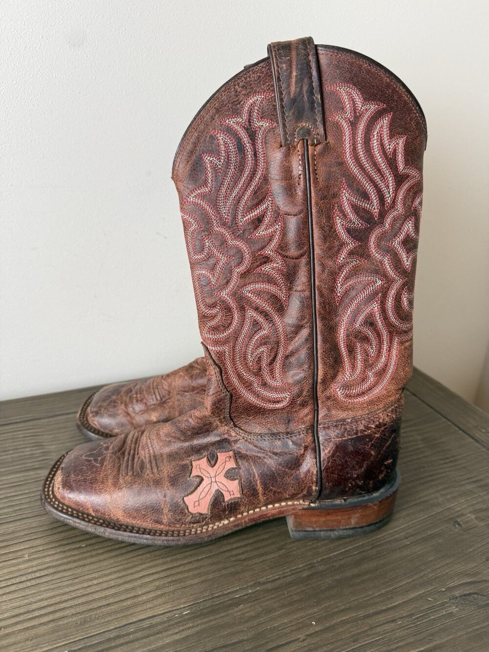 Tony Lama Lashka Cowboy Boots Women’s Sz 6.5 Made in USA Leather Western Cowgirl